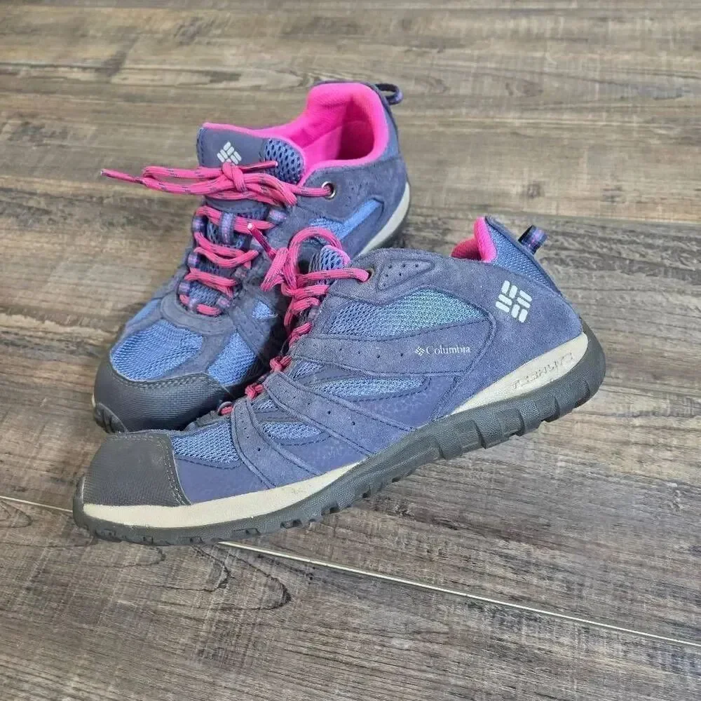 Columbia Redmond big girls youth sz 5 hiking shoes purple pink waterproof trail